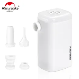 Tapete Naturehike 3 em 1 Bomba de ar elétrica Iator LED Lâmpada de luz Carregamento de bateria Mini iluminação Carregamento USB Ventilador de bomba Iator