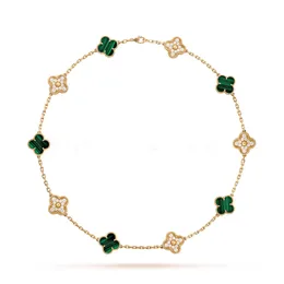 Mode Halskette Elegante Zehn Klee Klassische Halsketten Geschenk für Frau Schmuck Anhänger Hohe Qualität 7 Farbe Verlobung Schmuck Ornamente Großhandel
