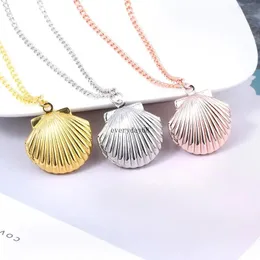 Colares pendentes Moda criativa Tricolor Metal Seashell Dechlace Beach Holiday Party Gift Men Women Jewelry Acessórios