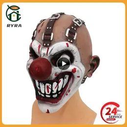 Party Masks 1 8st Lätt att bära Halloween -kostym Props Fear One Eyed Clown Mask Safe and Su tble Emulsion Latex Headgear 230818