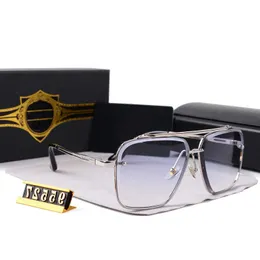 Aa vintage okulary przeciwsłoneczne kwadratowe damskie okulary przeciwsłoneczne designerka mody designerki luksusowe złotą ramę UV gradient Mach Six Dita Rimless obiektyw 8ryh