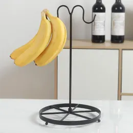 Servis uppsättningar Banana Rack Fruit Holder Farmhouse Hanger Desktop Stand inomhus Kök bänkskorg Färsk lagringskorg