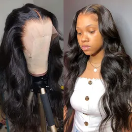 32 Inch Body Wave Wig Glueless 220%density 13x4 HD Lace Front Wigs Peruvian Human Hair Natural 13x4 HD Lace Fronal Wig Pre Plucked