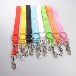 Hundekragen 8 Farbe Doppeler Mehrfacher Dual -Kuppler 2 Wege zwei Haustier Hunde Polyester Walking -Leine -Welpen Leads