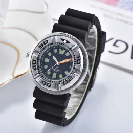 AA City Luxus-Uhrwerk, Antriebsuhr, Sport-Herrenuhren, Kautschukarmband, Quarz, umweltfreundlich, leuchtende wasserdichte Armbanduhr, analog, automatisches Datum, drehbare Lünette, Montre De Luxe