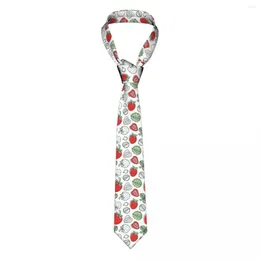 Bow Gine Strawberry Men Women Женские галстук повседневный полиэстер 8 см Узкий милый галстук с фруктами для мужчин ежедневно носить кабинет Cravat