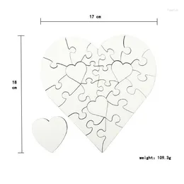 Table Mats 10pcs Sublimation Heatpress 23pieces Diy Blank MDF Puzzles Adult And Children Cartoon Educational Toy Hardboard Puzzle