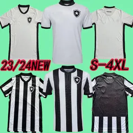 23 24 Botafogo Mens Soccer Jerseys SOARES MATHEUS BABI BERNARDO O.SAUER Home Black and White Away Football Shirt Short Sleeve Adult Uniforms