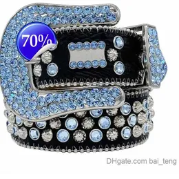 Designer di lusso BB Cintura di Simon Cinture Simon per uomini Donne Shiny Diamond Belt Black su nero Blu Bianco Multicolour con strass bling come regalo 2023 BAI08 2xl