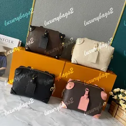 Petite Malle Souple Designer Bag Handväska M45571 M45531 Kvinnor axelväskor 4 färger 20 cm äkta läderförföljningar handväskor väska