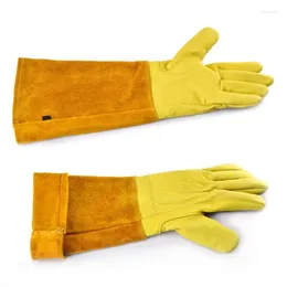 Rękawiczki jednorazowe skórzane oddychane rękawice róży przycinanie długiego rękawa dla mężczyzn i kobiet Gardening Glove Gardens M4YD