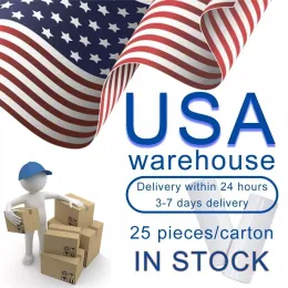 USA CA CA Warehouse 25pc/caixa reta 20 oz de copos de sublimação em branco Canecas de aço inoxidável