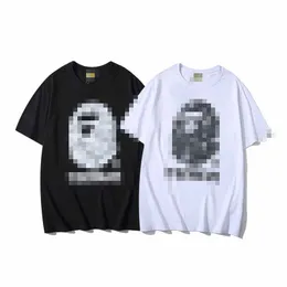 bathing ape shirt Summer New Glow Letter Printing T-shirt for Men's Casual Cartoon Round Neck Short Sleeve bathing ape