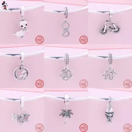 925 Silver Fit Pandora Charm 925 Armband Airplane Bike Coconut Tree 30 40th Anniversary Dangle Charmsfor Pandora Charm 925 Silver Beads Charms