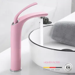 Waschbecken Wasserhähne moderne Mode junge Dame Pink Deck montiert kalt Wassermischer Tap Basin Facucet El Faucet