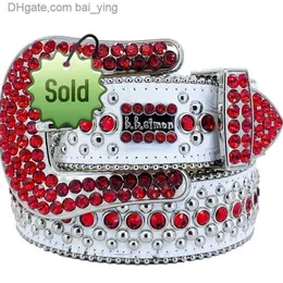 1Fashion Belts for Women Mens Designer BB BB SIMON SHINY SHINY RHINESTONS MULTICOLOR HOLMAN01AA