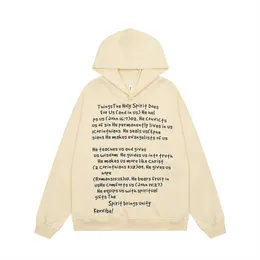 Herrar high street mode märke engelska brev tryckt hoodie par stekt gata lös casual off axel långärmad hoodie mode personlighet designer stil