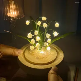 Night Lights Handmade Lily Of The Valley Light Glass Garden Decoration DIY Material Package Christmas Birthday Gift