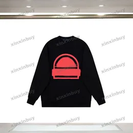 xinxinbuy Men women designer Sweatshirt Floral Letter Printing sweater green gray blue black white L-2XL