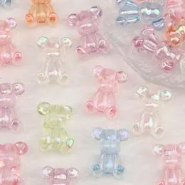 Acrylic Plastic Lucite Cordial Design 100Pcs 18*24MM Jewelry Findings Components/DIY Beads Making/Aurora Effect/Bear Shape/Hand Made/Acrylic Beads 230820