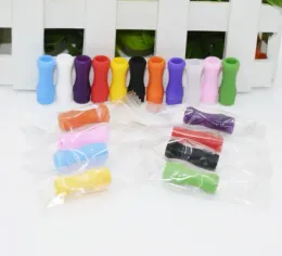 510 Silicone Mouthpiece Cover Drip Tip Disposable Colorful Silicon Testing Caps Rubber Short Test Tips Tester Cap LL