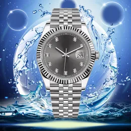 Mens Diamond Watch Perpetual Automatic Movement Watch 904L Datejust 41mm 수중 저항 고품질 금 스포츠 고급 손목 시계의 디자이너 시계