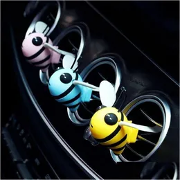 Car Air Freshener 1Pc Cute Little Bee Vent Clip Per Purifier Diffuser Gift Decoration Conditioning Accessories Drop Delivery Mobiles Dhfnh