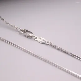 Chains Real Platinum 950 Necklace Women's Female 1.1mmW Wheat Chain 18inch Neckalce Jewelry