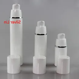 Wholesale 200pcs/lot Empty Lotion Airless Bottles Silver/Gold/Purple Line Cosmetic Containe Serums Dispenser 15ml 30 50ml Oxujc