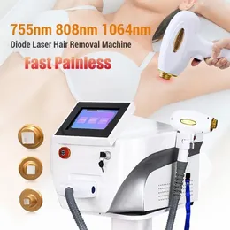 Hot Portable 808nm Diodo a laser Remoção permanente do cabelo Depilacion Depilator Beauty Salon Equipment 3 Comprimentos de onda 755nm 1064nm 808nm em venda