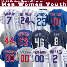 44 Anthony Rizzo Cody Bellinger 야구 저지 Dansby Swanson Ian Happ Nico Hoerner Patrick Wisdom Marcus Stroman Sandberg Seiya Suzuki Christopher Morel Jerseys