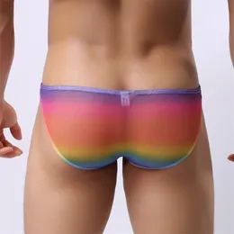 Slievi mutandine uomini prospettiva sexy Breve brevi ultra-sottili corde a bassa vita t indietro per il perizoma bikini maschio a tasto U-bulge jockstrap mutandine bianche