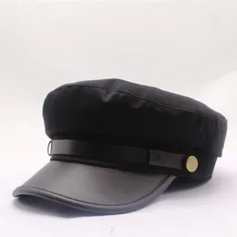 BERETS OZYC Vinter Sboy Cap för kvinnor Black Retro Men Baker Berets Casual Spring British Classic Female Gatsby Flat Hats 230821