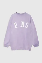 Anime Nuovo Stile Del Ricamo Delle Donne Annie Desginer Moda Lettera di Cotone di Stampa di Colore Felpa Anines Bing Con Cappuccio Ninea 2024 Con Cappuccio A33