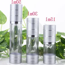 airless cosmetic cream pump containers,lotion vacuum bottles with pump,Matte silver bottle Tvquj