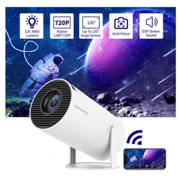 Projectorswifi Projector 720p 4Kポータブルミニプロジェクターテレビホームシアターシネマサポート携帯電話230818用Android 1080p