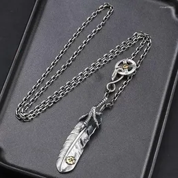 Chains Vintage Accessories Domineering Eagle Claw Feather Pendant Necklace For Men Fashion Jewelry Personality Hip-hop Trend Chain