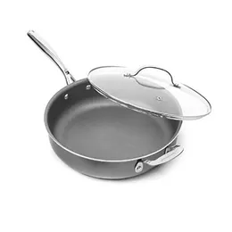 Granitestone Nonstick 14 Frying Pan with Lid Ultra Mineral and Diamond Triple Coated Surface Oven and Dishwash