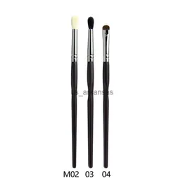 Makiup szczotki 3PCS/SET Black Pro Eye Makeup Pędzle Zestaw Niezbędny cień do powiek makijaże