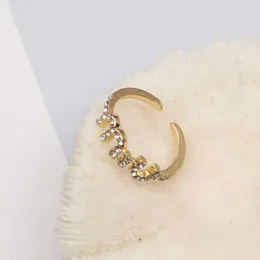 Top Designer MiuMiu Fashion Ring New Style Charm Cute Super Sparkling Diamond Opening Exquisite Light Luxury and Advanced Sense Versatile Ring Accessories Jewelry