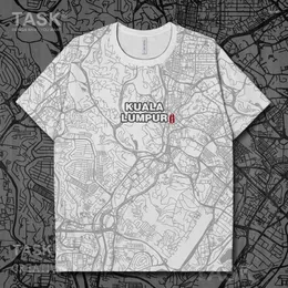 Camisetas masculinas mapa cultura cor natureza paisagem rio montanhas azul branco região lago de camisa seca rápida moda moda masculino verão