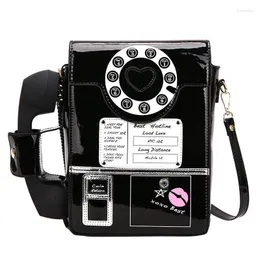 Bolsas de noite 2023 Women Funny Crossbody Bag Girl Fashion Telephone ombro em forma de ombro feminino Retro Handle Handle Sagte Tote Cute Messenger