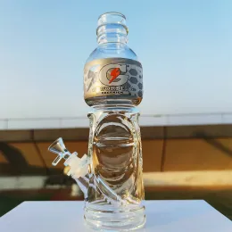 Gatorbeug Clear 10 inç cam bongs su borusu gatorade içme şişesi bong tütün sigara tüpü 10mm kase gövde recycler bubbler borular ll