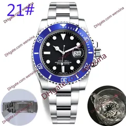 12 Color Man Watch 2813 Automatyczne 41 mm niebieskie tarcze zegarek ze stali nierdzewnej Zegarek Slajd Srebrna Bransoletka Ceramiczna obręcz Wodoodporna MENS286B