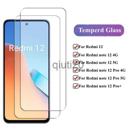 Mobiltelefonbildschirmschutz 2pcs für Redmi 12 Tempered Glas für Redmi 12 Screen Protector Protective Phone Film für Redmi Note 12 Pro Glass X0821