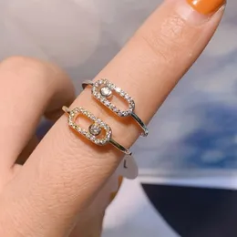 Кольца Ring Rings Luxury Elegant Brazil Первоначальные сложенные кольца для женщин свадебные колец