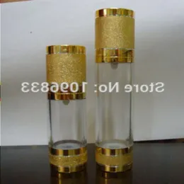 30 ml Golden Airless Pump Bottle, Cosmetic Vacuum Essence Lotion Cream Packaging flaskor, 25st/Lot Jikci