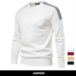 Men's Sweaters AIOPESON Spliced Drop Sleeve Sweater Men Casual O-neck Slim Fit Pullovers Men's Sweaters Winter Warm Knitted Sweater for Men 230821