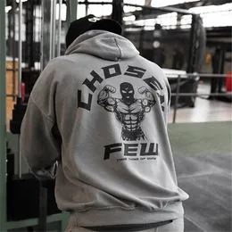 Herren Hoodies Sweatshirts Herren Winter -Fitnessstudios Baumwoll Hoodie Fitness Bodybuilding Sweatshirt Jacke High Kangaroo Taschen Qualitätsmarke Hoodie Kleidung 230818