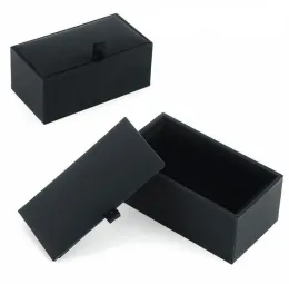 100pcslot Black Cufflink Box Gift Case Holder Jewelry Packaging Boxes Organizer BlackZZ